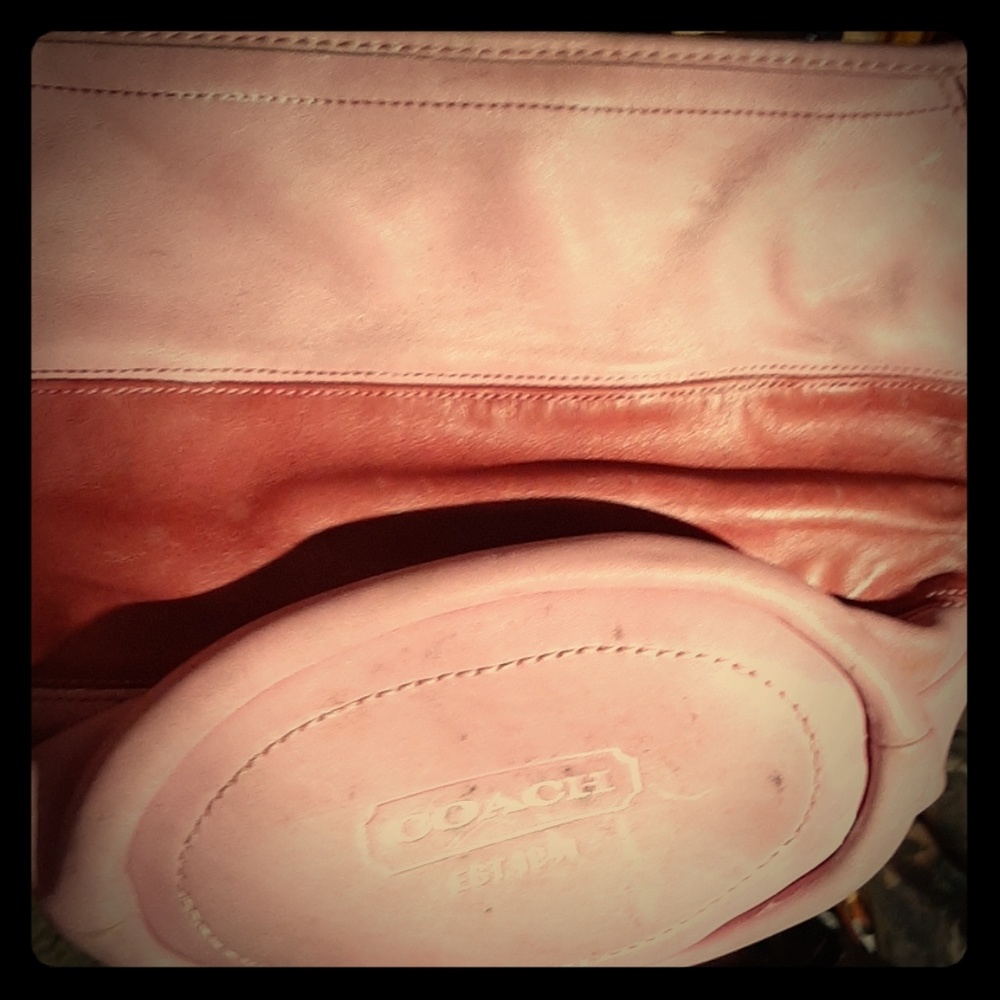 2 tone pink coach purse